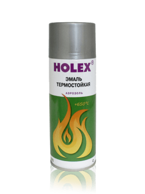 Краска-cпрей HOLEX(Холекс) терм. серебристая 520мл(12)