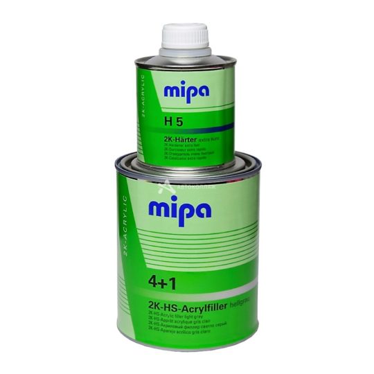 Грунт MIPA(Мипа) акриловый 4+1 серый 1л + 0,25л