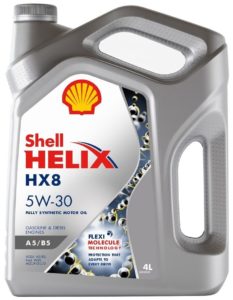 Масло синтетическое SHELL HELIX HX8 5W/30 4л, шт